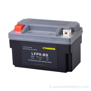 12.8V 4Ah YTX9-BS Batterie de démarrage au lithium-ion au lithium-ion